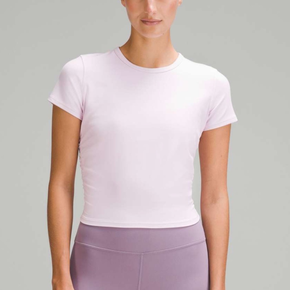 Lululemon All It Takes Short Sleeve Shirt Nulu In Meadowsweet Pink